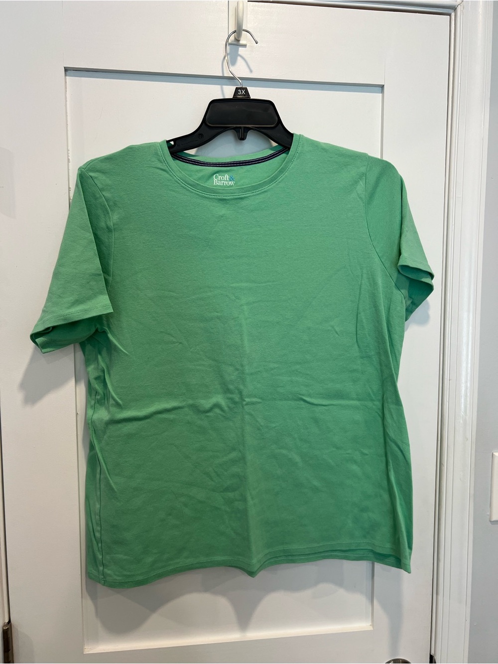 croft & barrow Women's Green Short Sleeve Crew Neck Tee